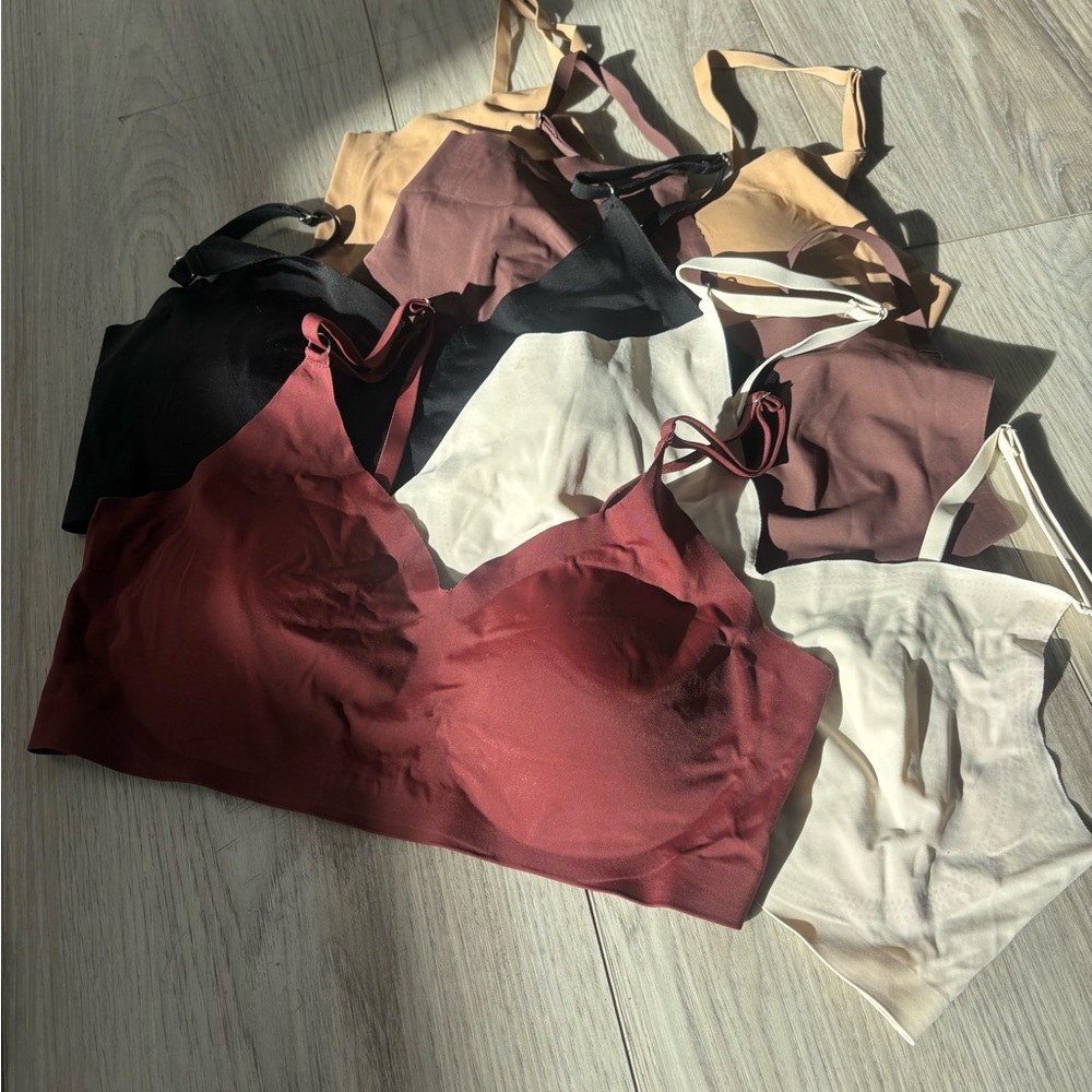 Seamless Women's Bralette - Black, White, Cream, Brown